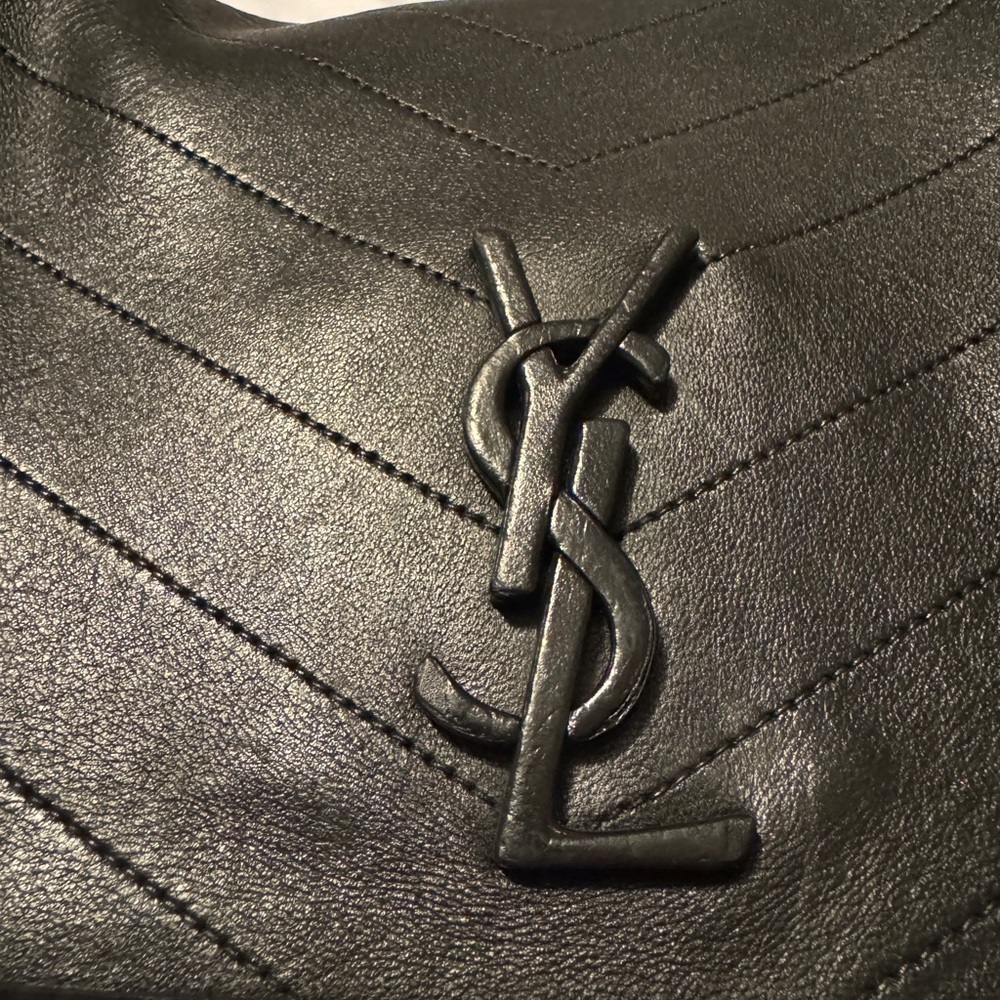 Saint Laurent Medium Nikki Black Leather Shoulder Bag with Yellow Gold Chain - Picture 13 of 16